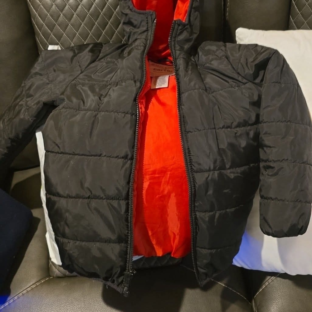 Carter's Black and Red Puffer Jacket